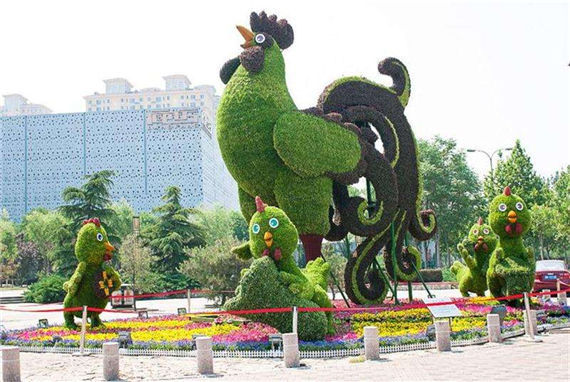 2020年西安浐灞生态区立体花坛制作安装